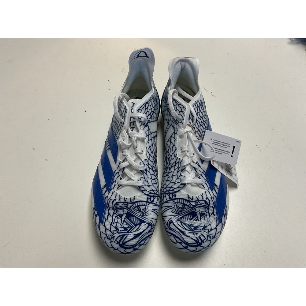 NEW Adidas Adizero Electric Men's Size 11.5 Football Cleats Royal Blue Shoes - Picture 3 of 5